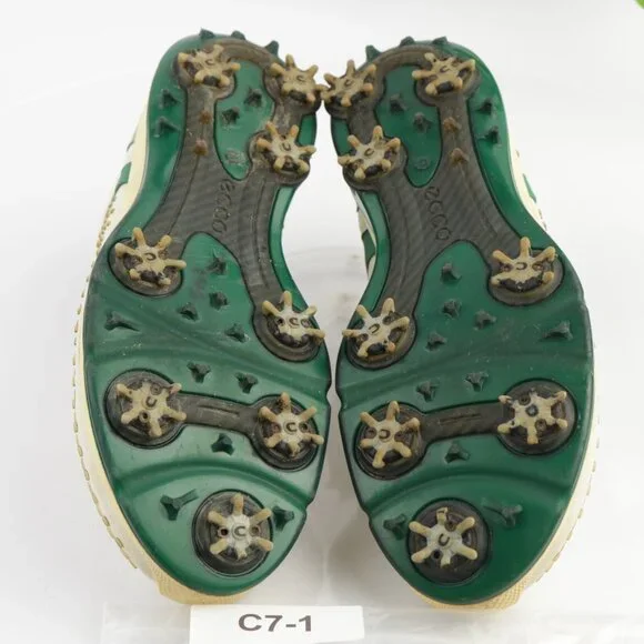 Ecco Mens Biom G2 Golf Shoes Size 43 9 Waterproof White Yak Sneakers Soft Spikes - Picture 10 of 13